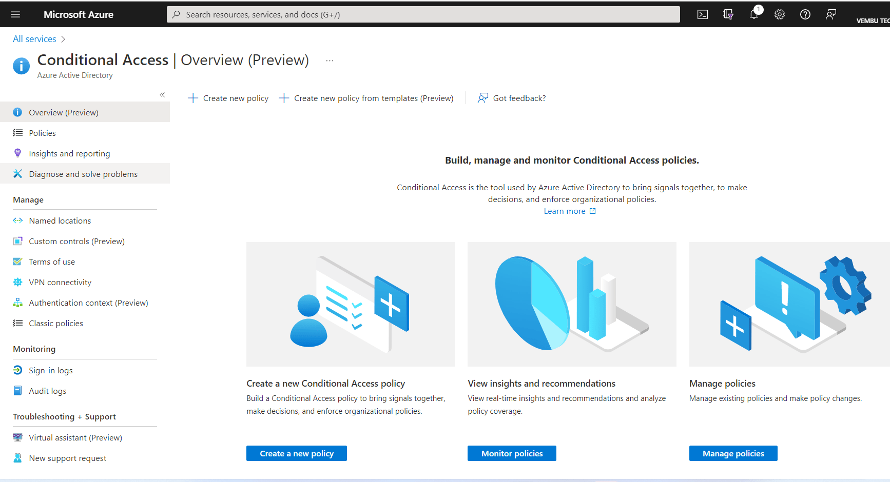 Azure AD Conditional Access policies