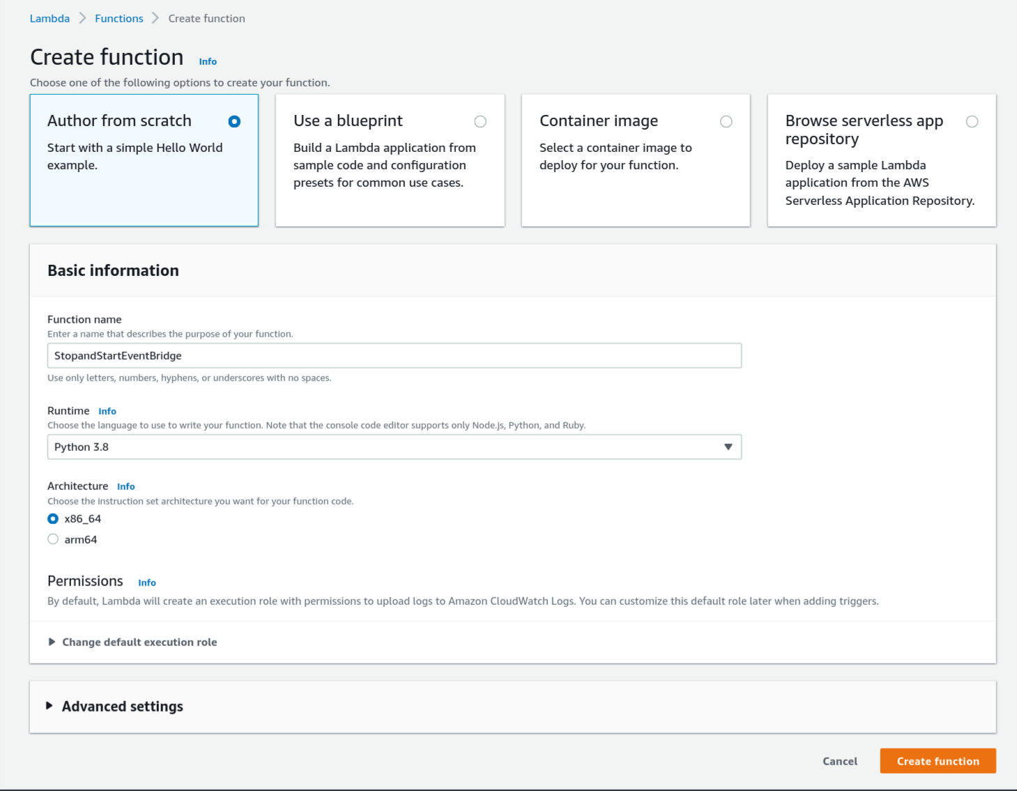 EventBridge-and-Lambda-function