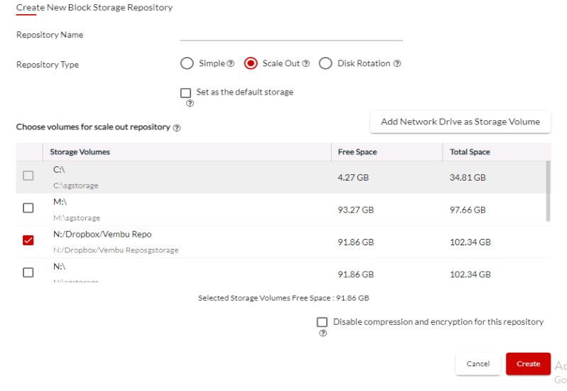 Store Backup Data