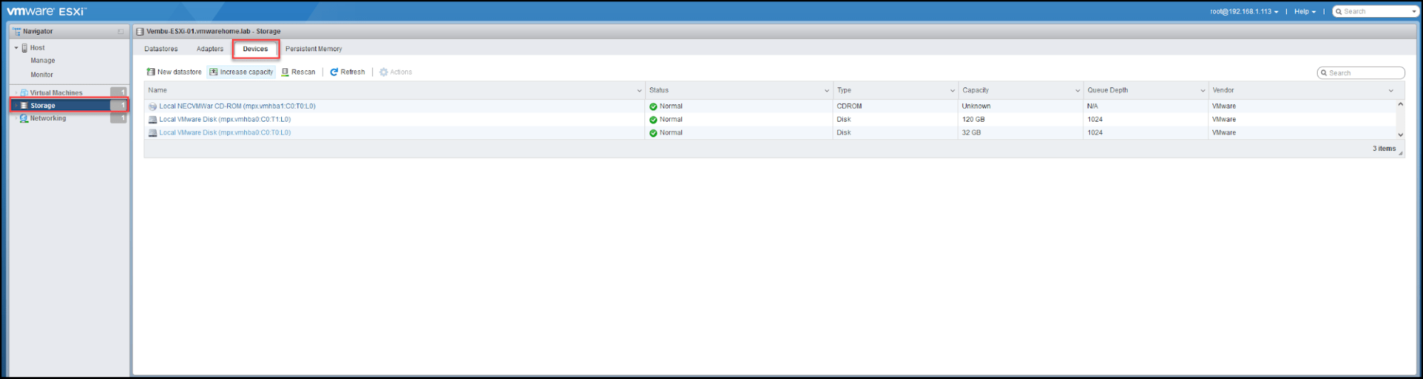 vSphere Datastores