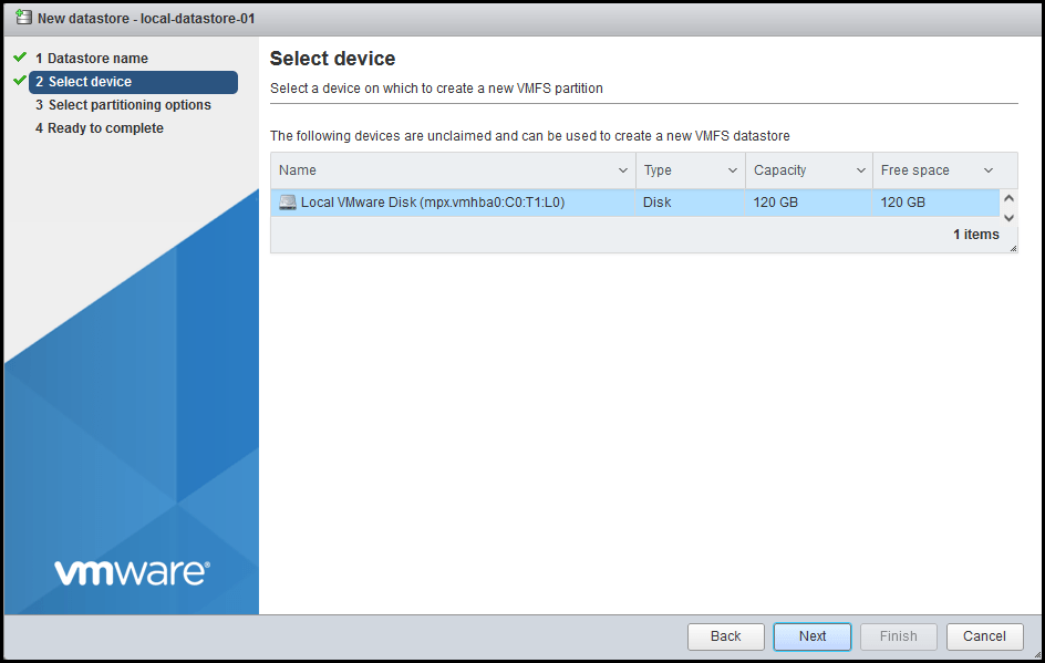 vSphere Datastores