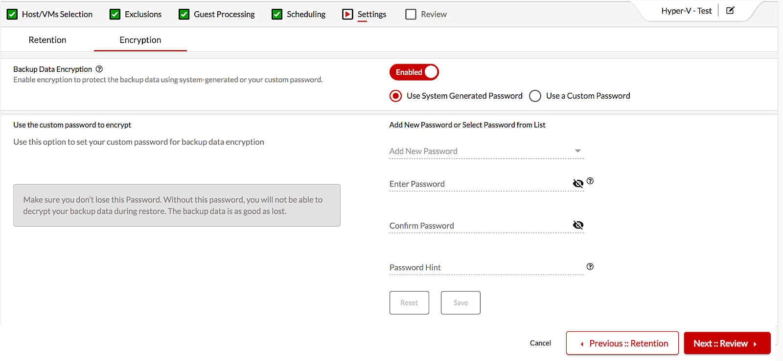 BDRSuite Free Edition VMware