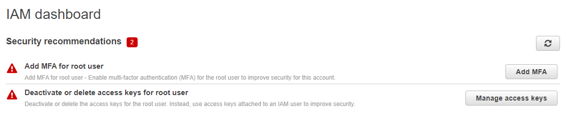 Securing Root account using MFA