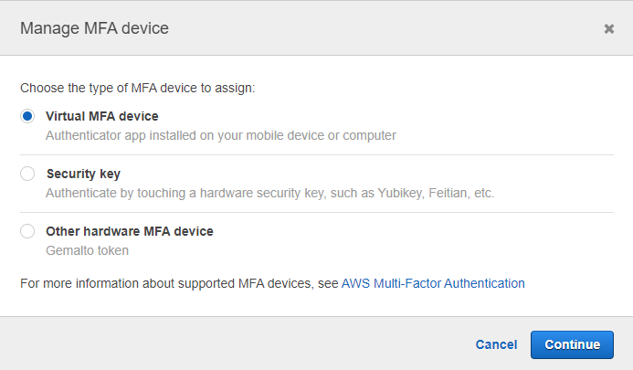 Securing Root account using MFA