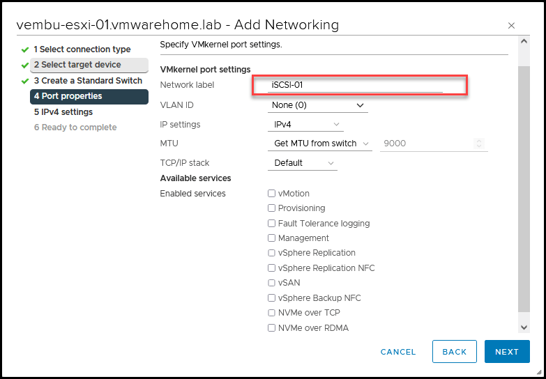 Create and Configure iSCSI Datastores