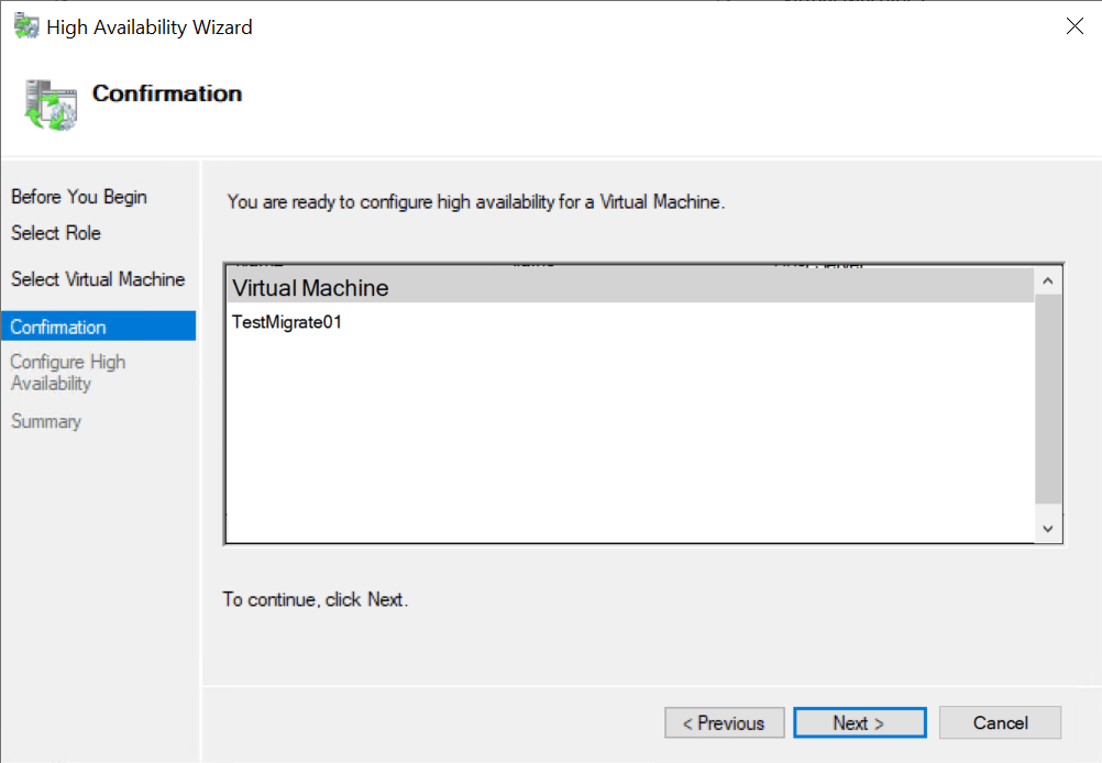 Hyper-V High Availability