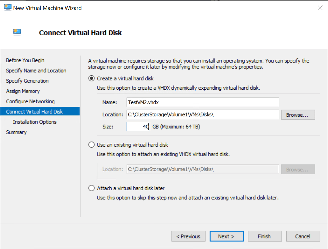 Hyper-V High Availability