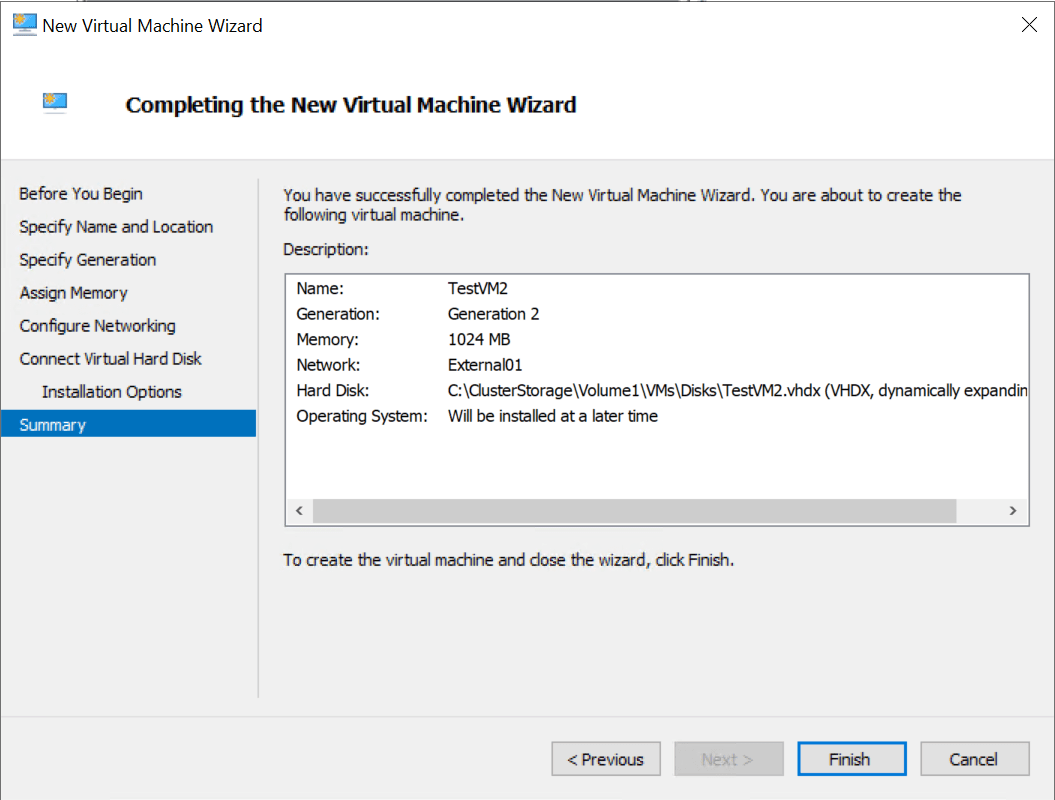 Hyper-V High Availability