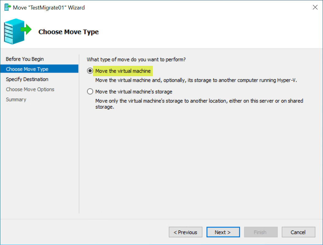 Hyper-V Live Migration