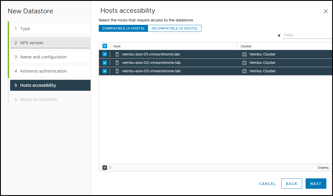 Mount NFS share to multiple ESXi hosts