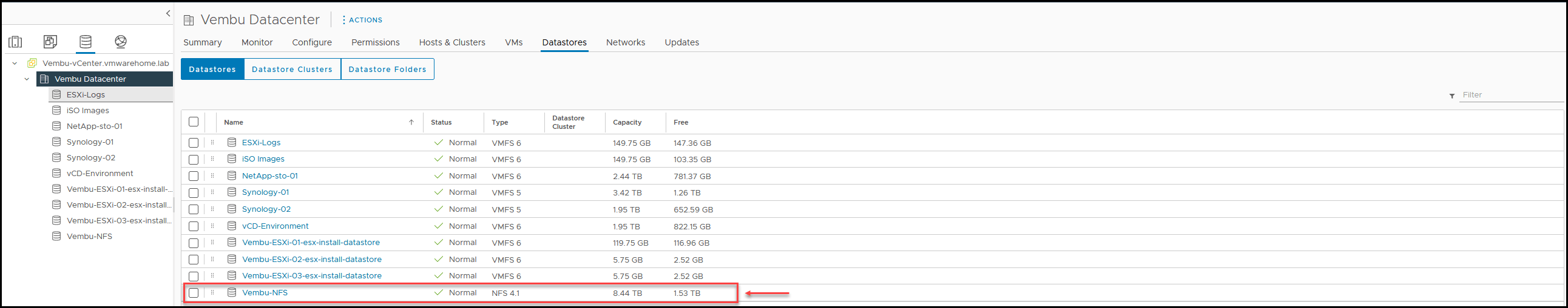 NFS Datastores