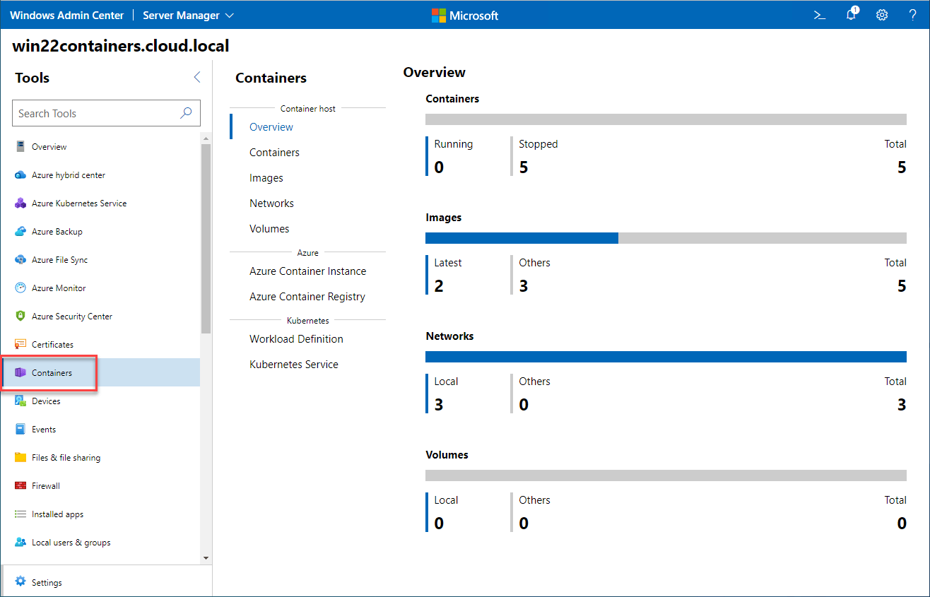 Docker Container on Windows Server