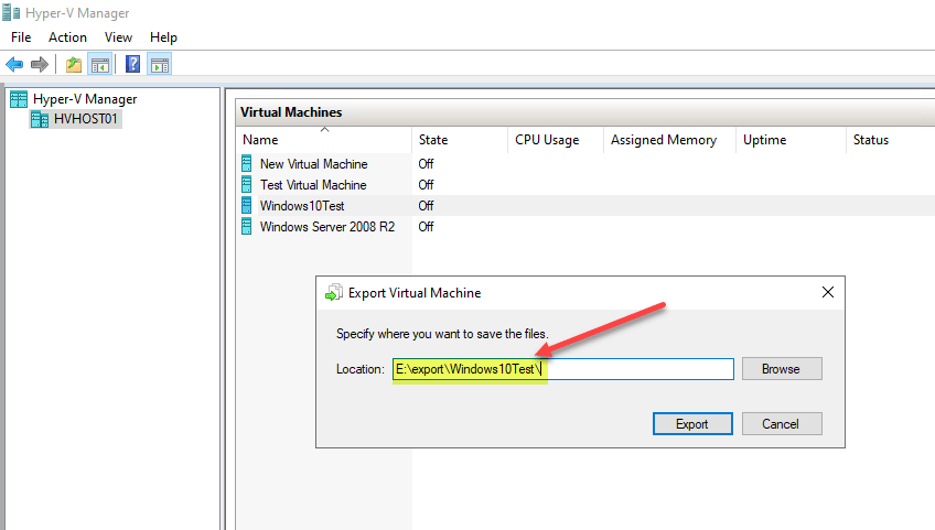 Export-and-Import-Hyper-V
