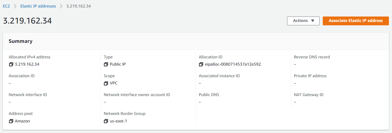 AWS Elastic IP Address