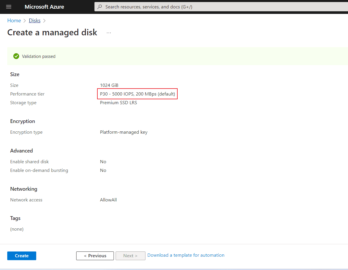 Azure Managed Disk Sharing and Managed Disk bursting