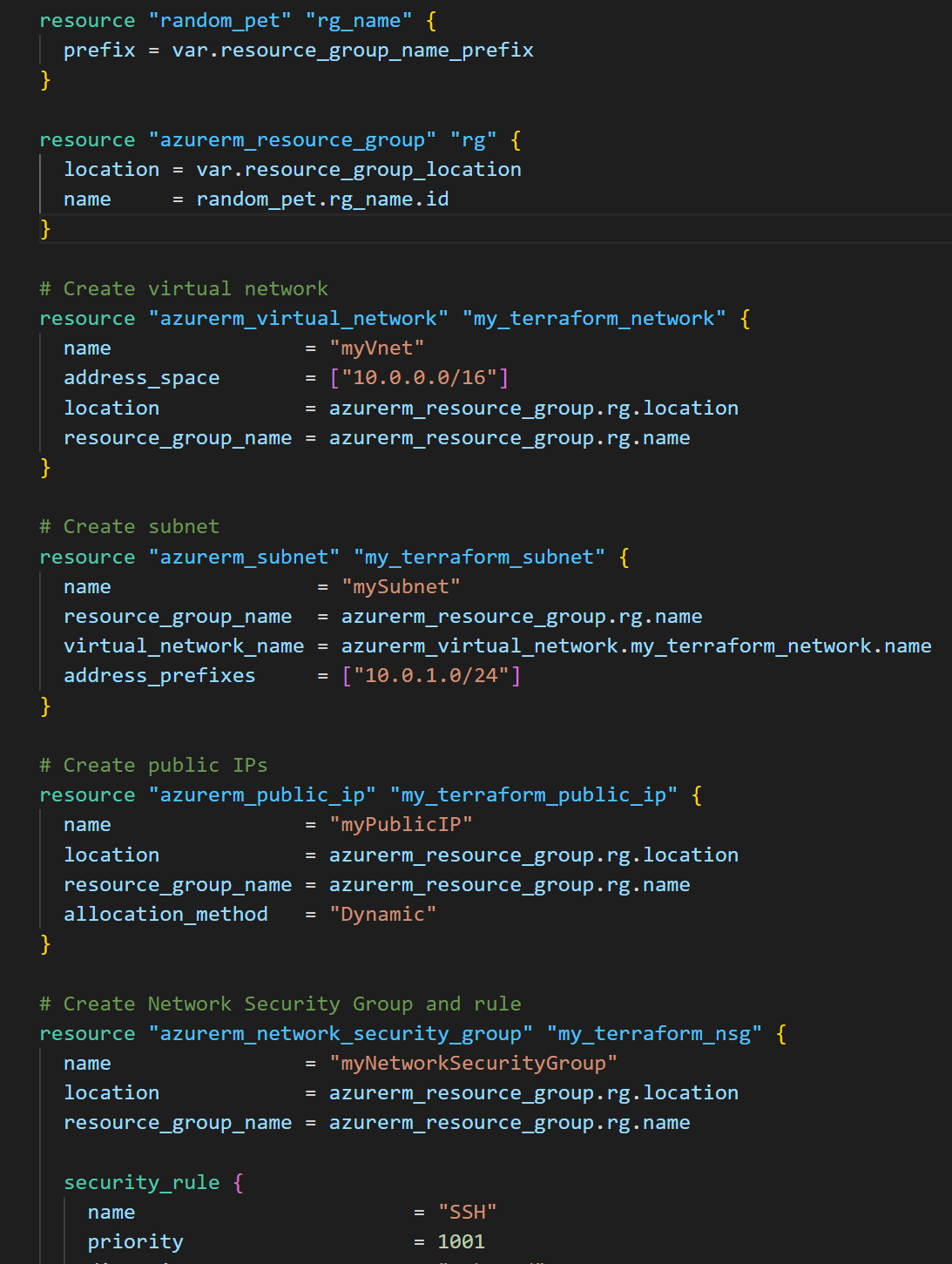 Deploying Azure Resources using Terraform