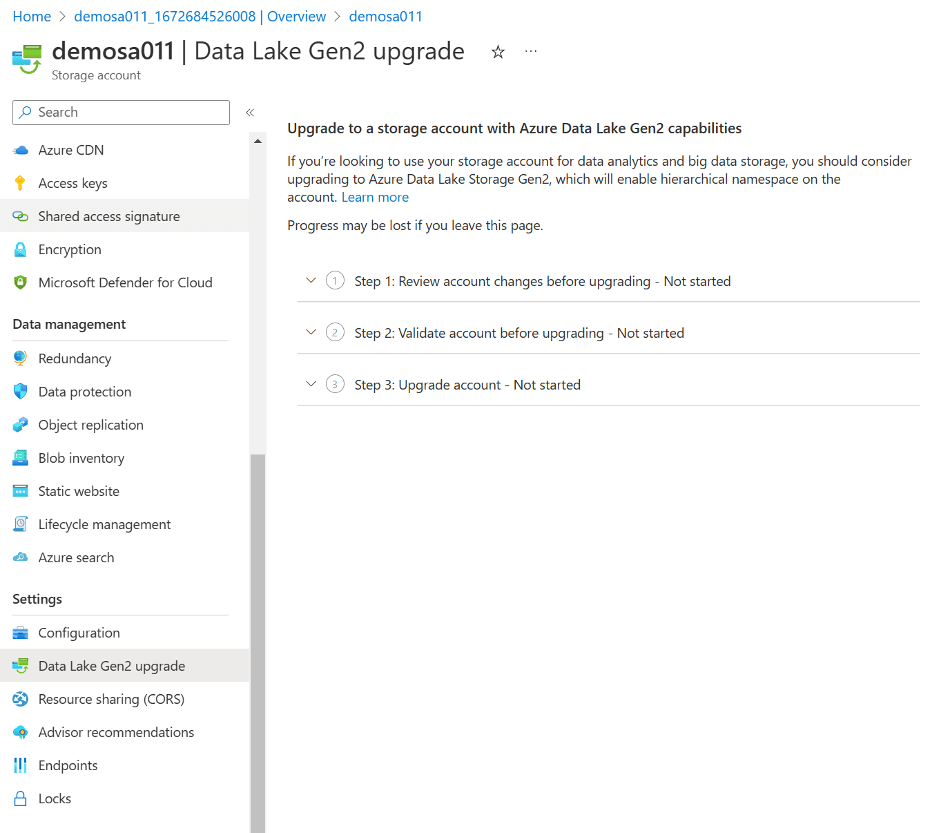 Enable SFTP Support for Azure Blob Storage