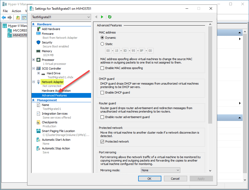 Manage Hyper-V virtual networking with Windows