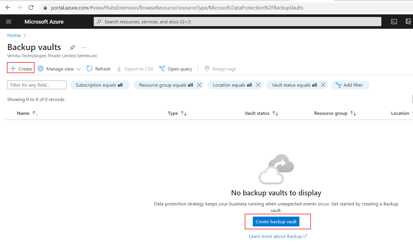 Azure Blob Backup