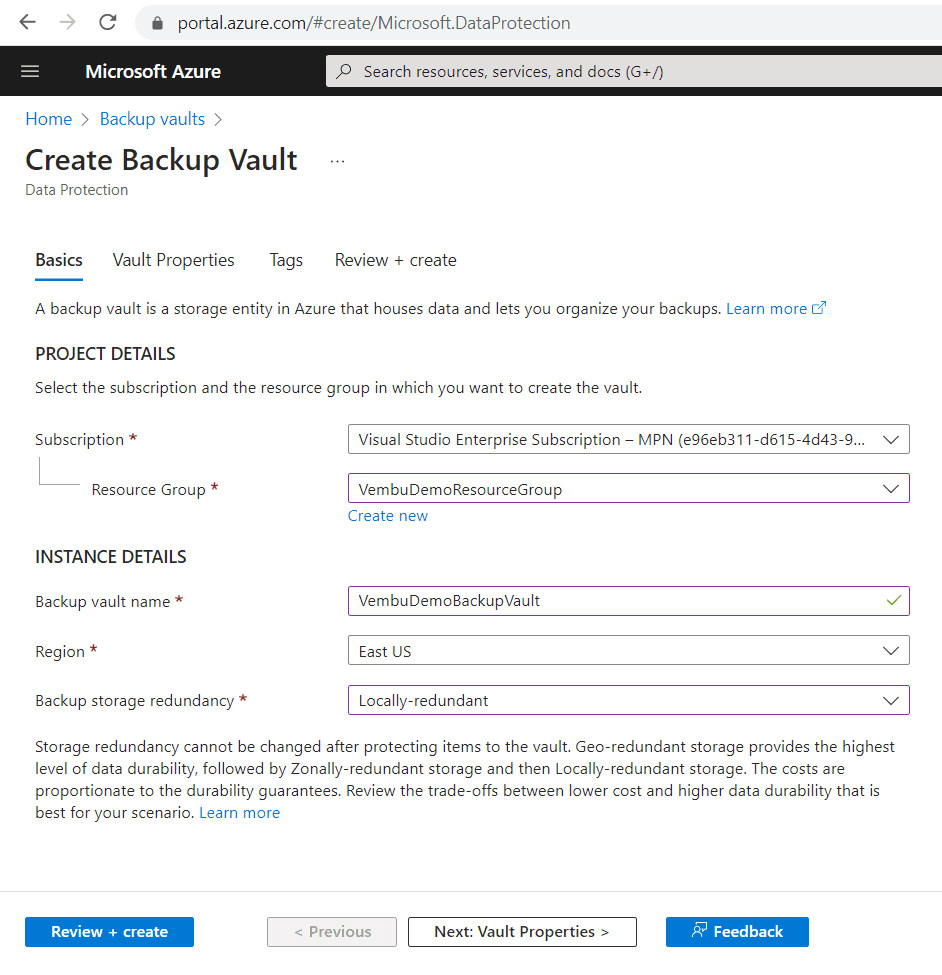 Azure Blob Backup