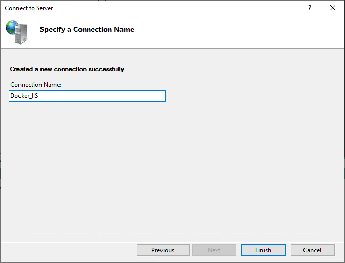 How to run IIS in Docker Container