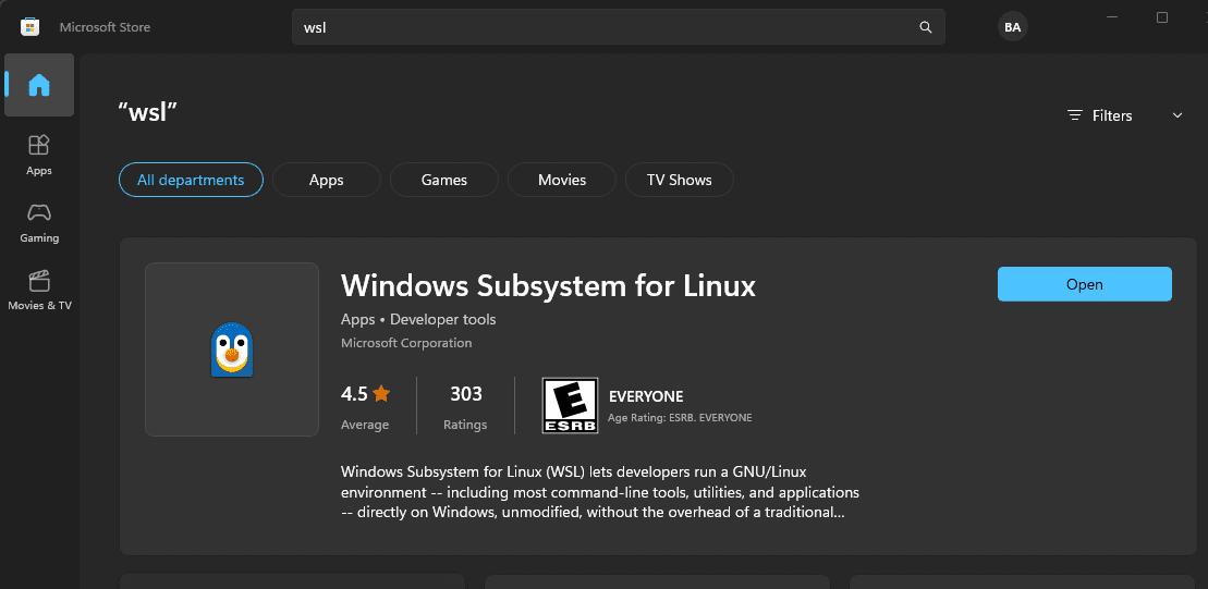 Linux on Windows with WSL