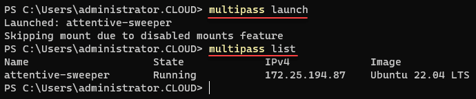 Multipass on Windows Hyper-V