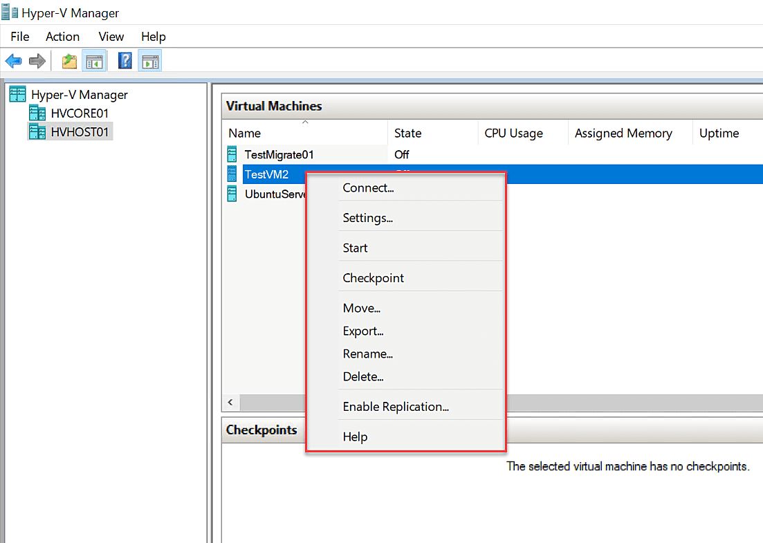 Hyper-V Clone VM