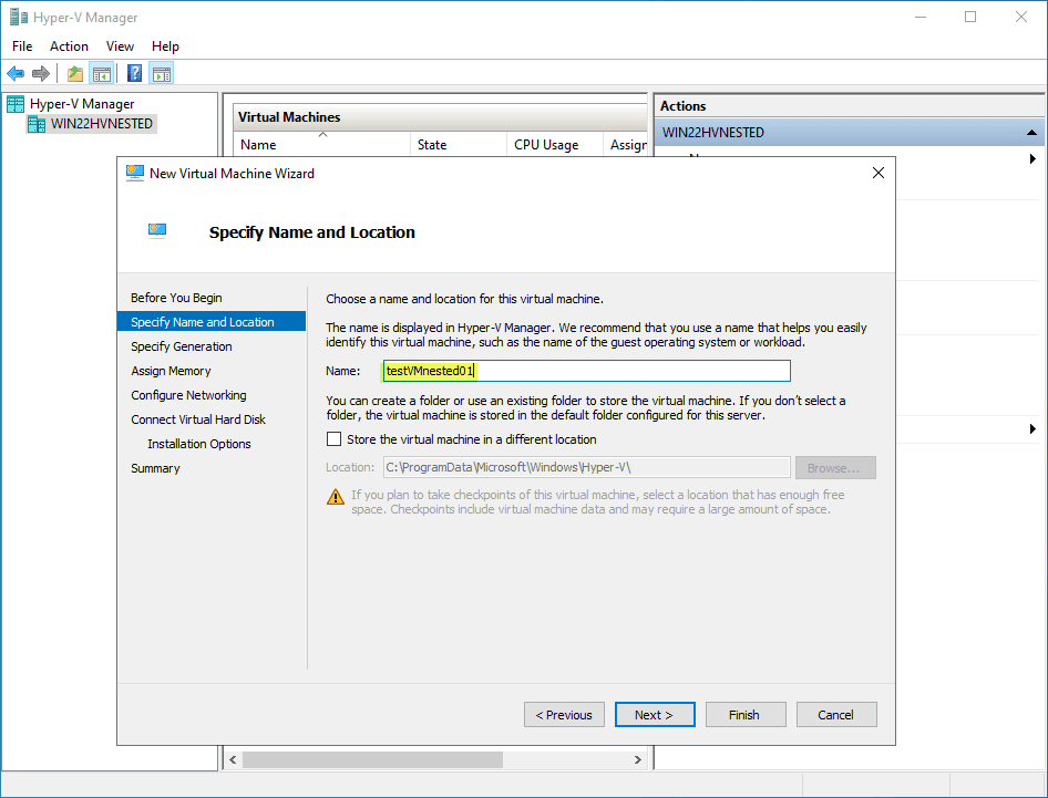 Hyper-V nested virtualization in Microsoft Azure