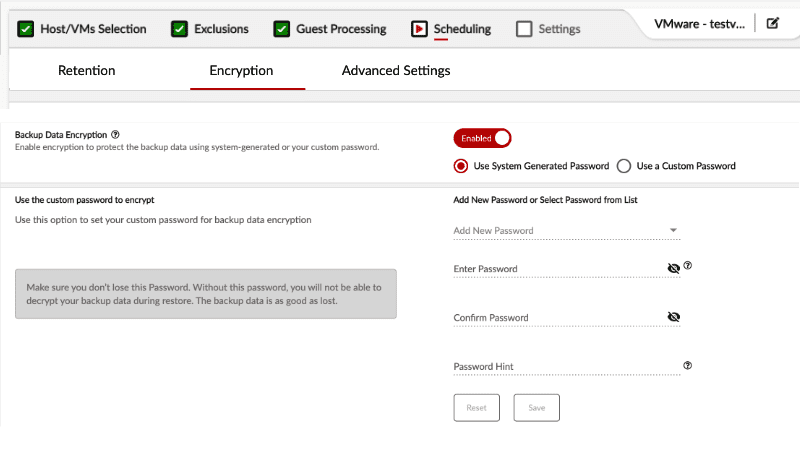 vsphere backup