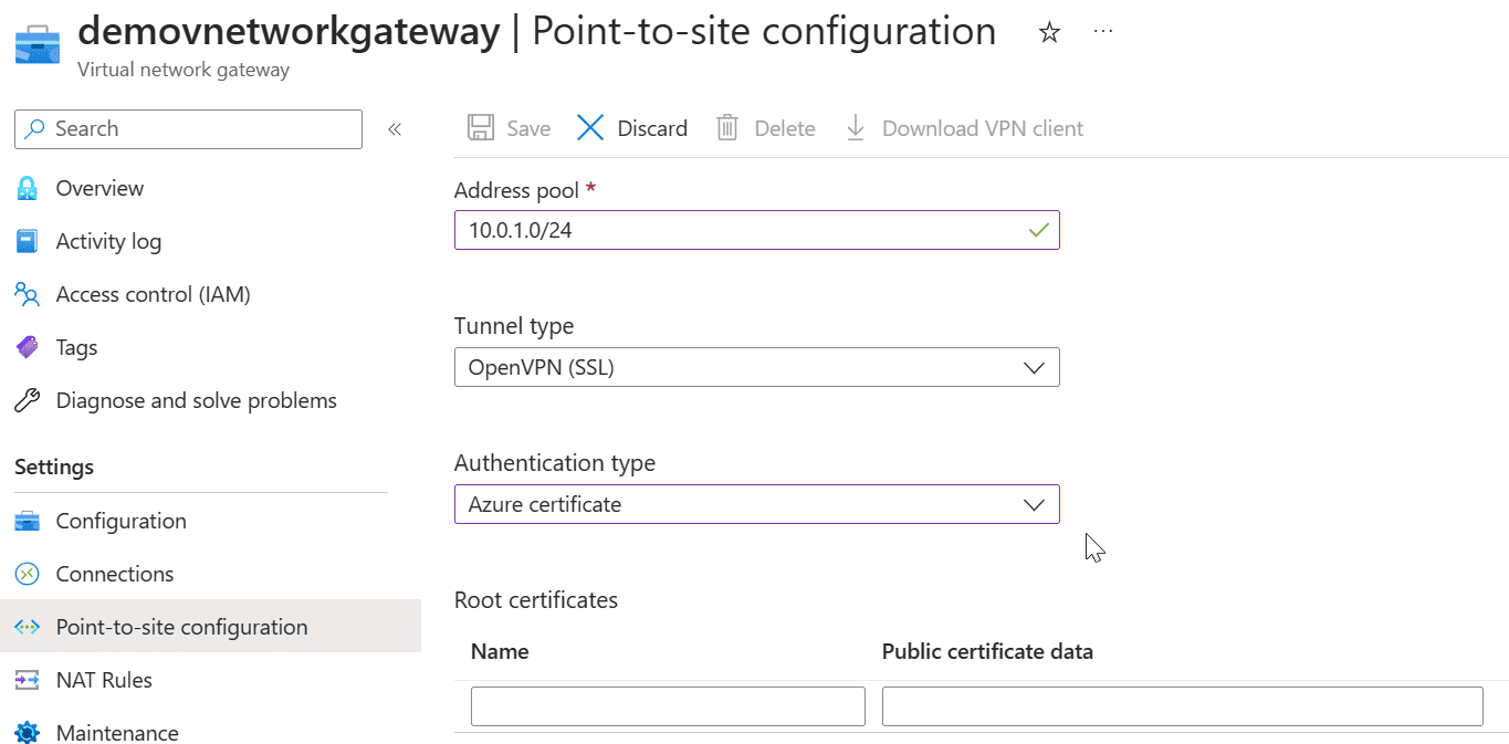 Configuring Point