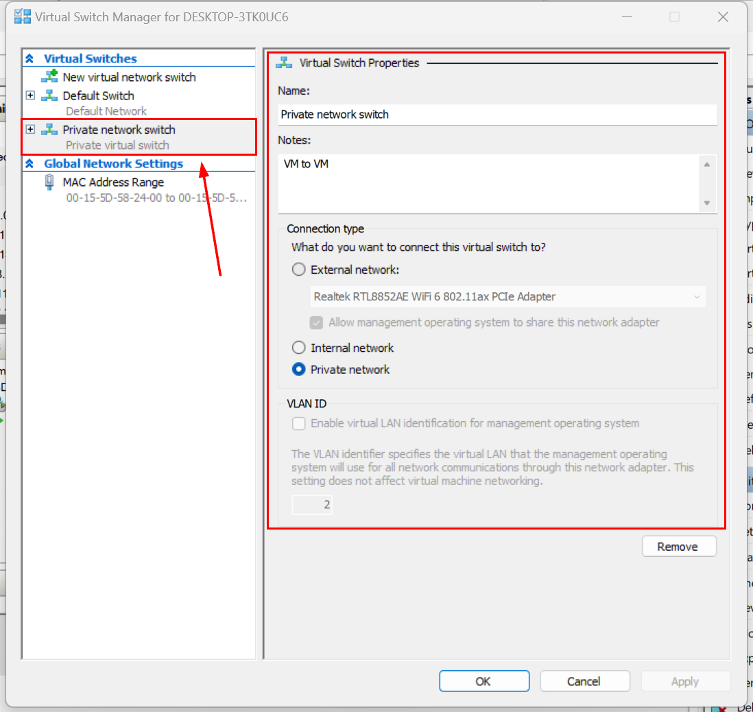 Hyper-V Network Switches