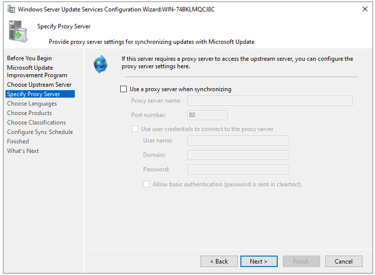 Post-deployment WSUS