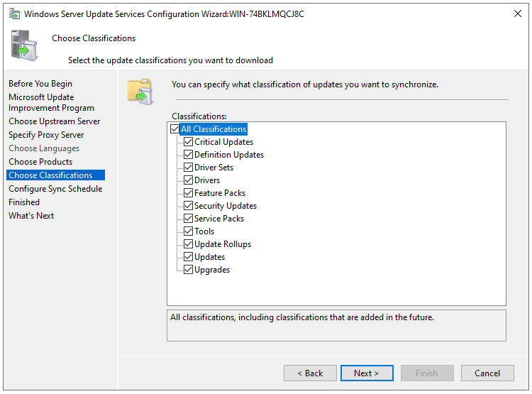 Post-deployment WSUS