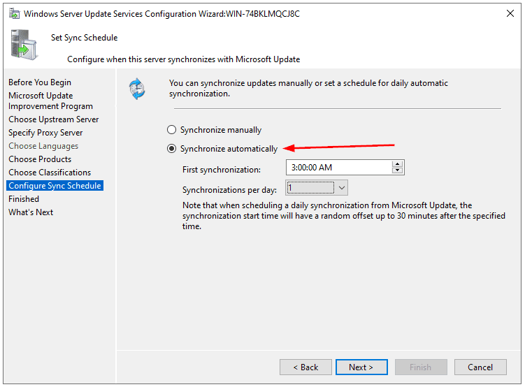 Post-deployment WSUS