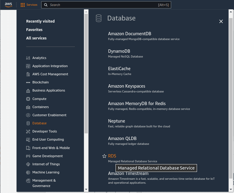 AWS MySQL DB from AWS S3