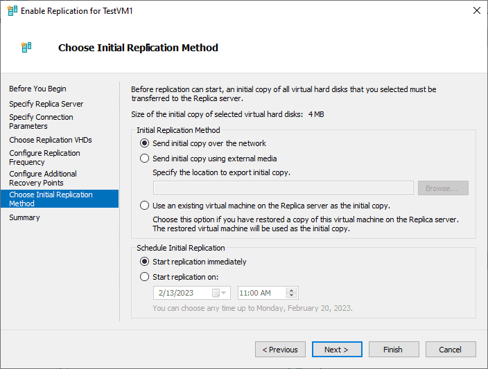 Configure Hyper-V Replication