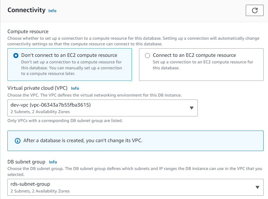 AWS RDS Database Instance