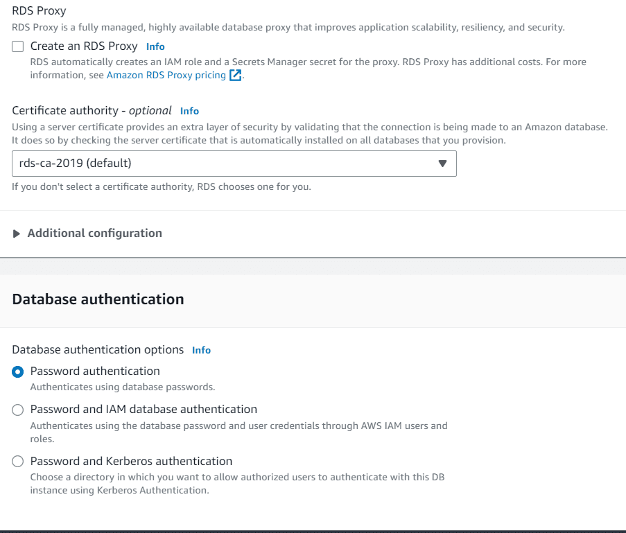 AWS RDS Database Instance