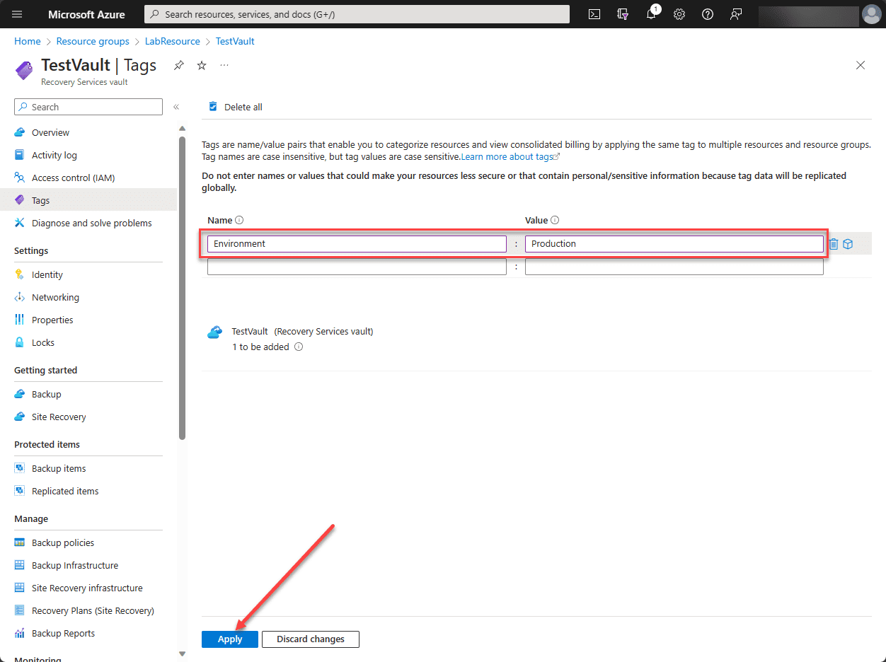 Azure Resource Tags