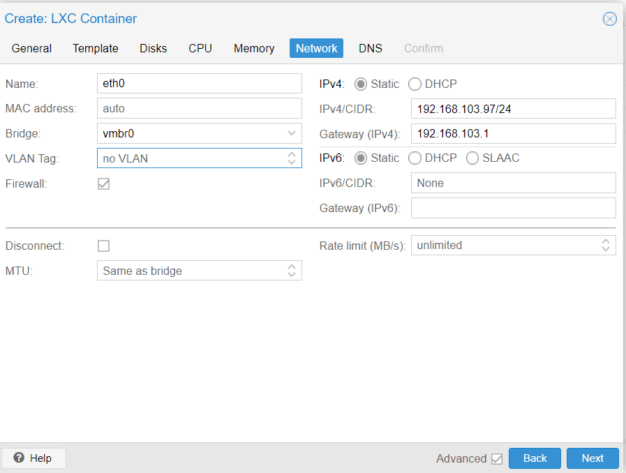 LXC Container in Proxmox host 