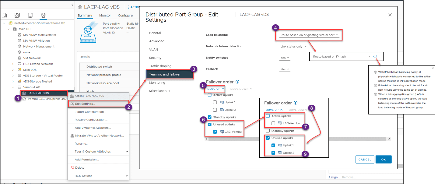 VMware use LACP in vDSwitch