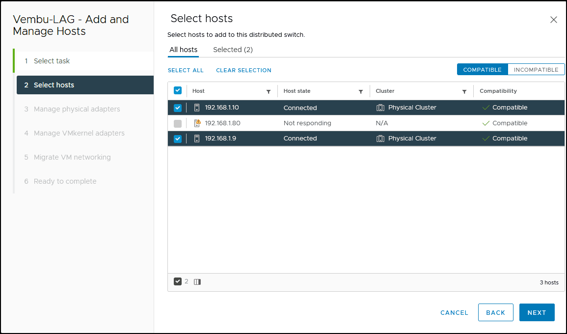 VMware use LACP in vDSwitch