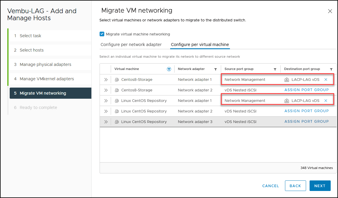 VMware use LACP in vDSwitch