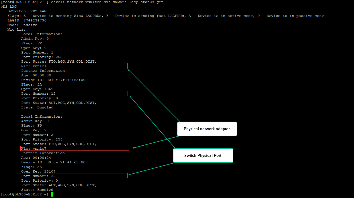 VMware use LACP in vDSwitch