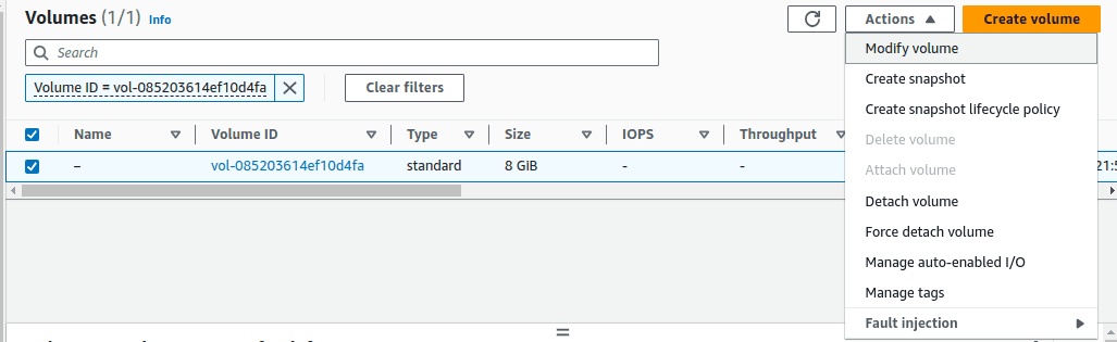 Resize Root disk in AWS