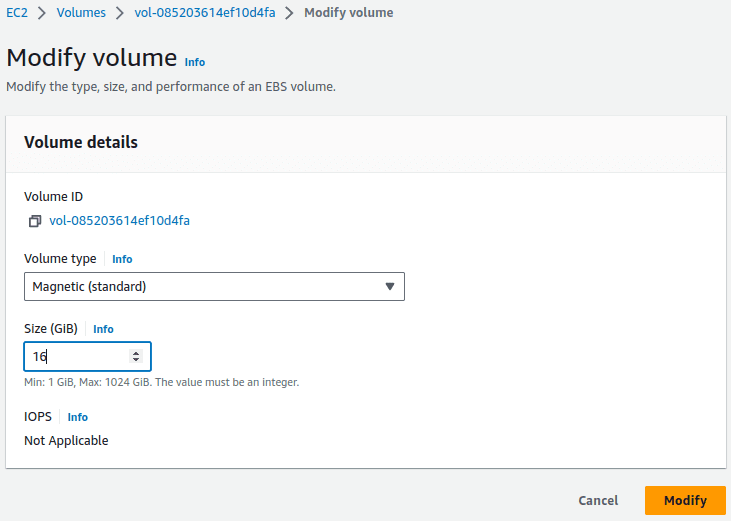 Resize Root disk in AWS