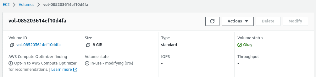 Resize Root disk in AWS