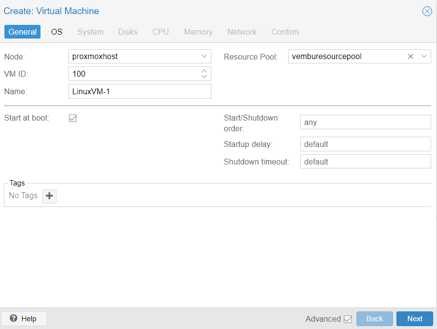 Resource Pool & VM in Proxmox