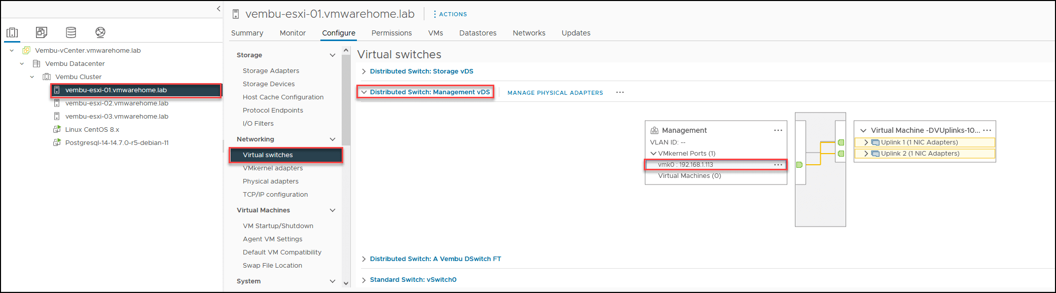 vSphere Distributed Switch